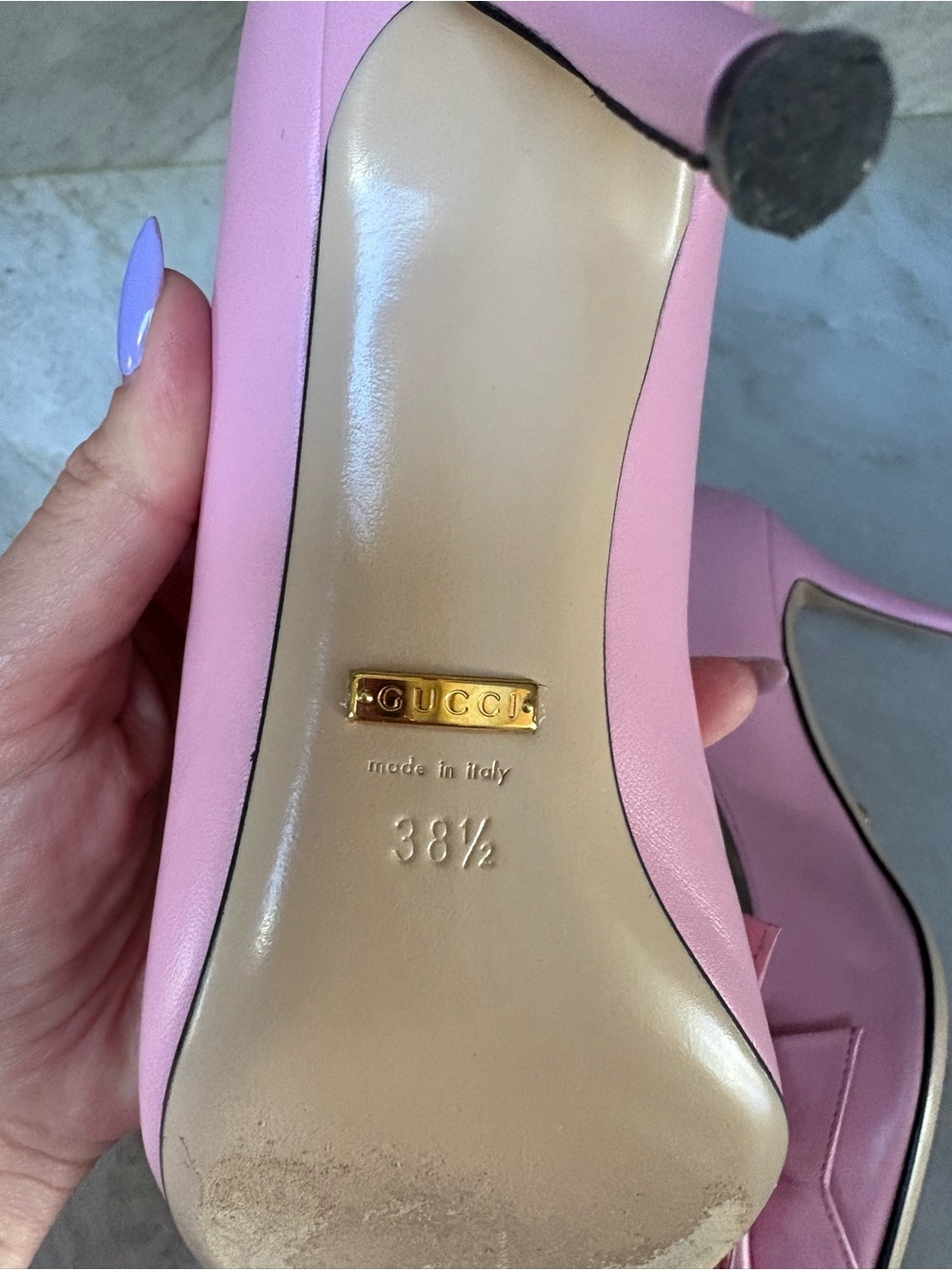 Gucci Queen Margaret Bee Bow sz 38.5 heels shoes - Picture 7 of 9